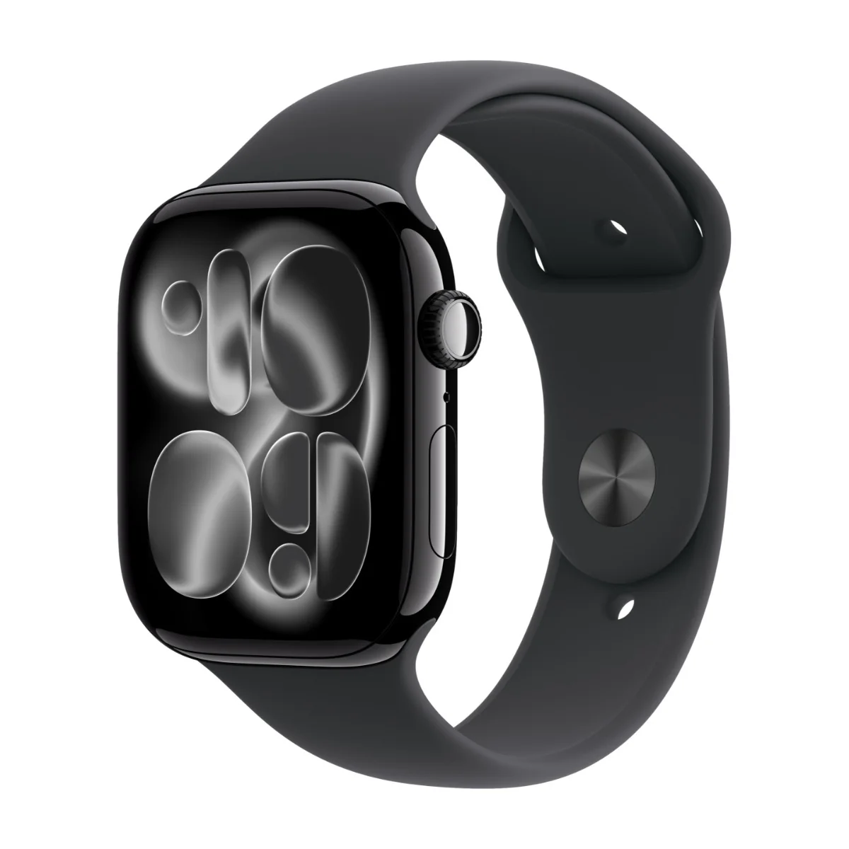 Apple Watch Series 11 GPS + Cellular 46mm Jet Black Aluminium Case with Black Sport Band - S/M
