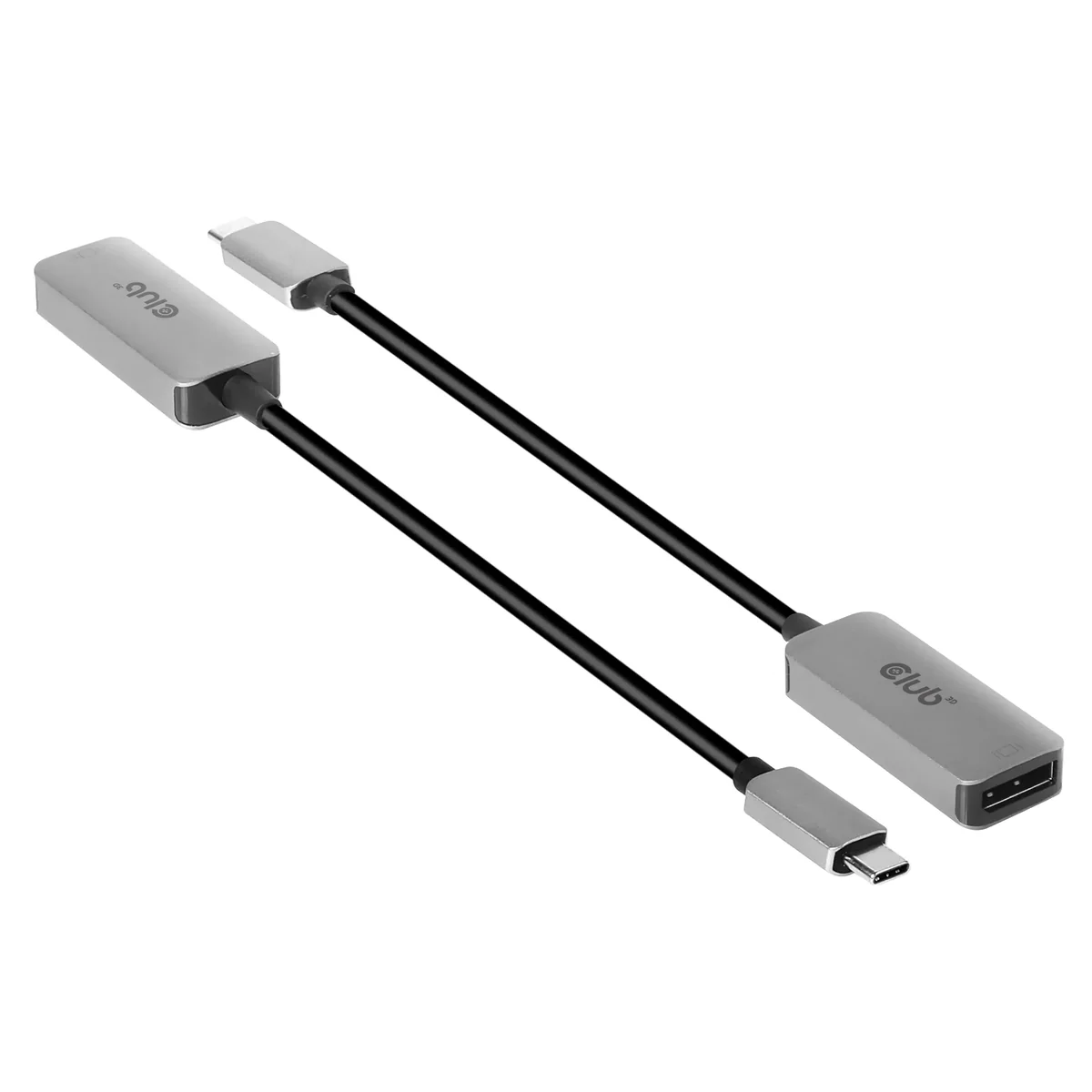 Club 3D CAC-1567 - Aktiivinen USB-C - DisplayPort 1.4 -adapteri, harmaa