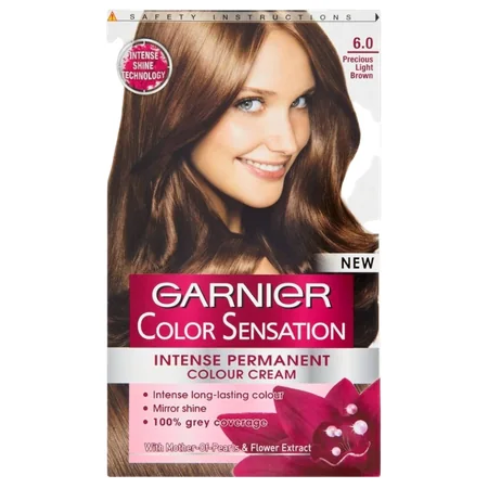 Garnier Color Sensation Intense Permanent Colour Cream - 6.0 Vaaleanruskea Hiusväri
