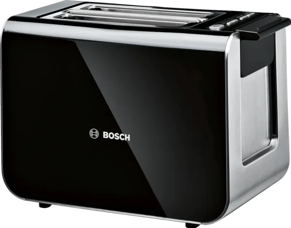 Bosch TAT8613N, 2 viipale(i)ta, musta, Ruostumaton teräs, Painikkeet, Vipu, LED, 860 W