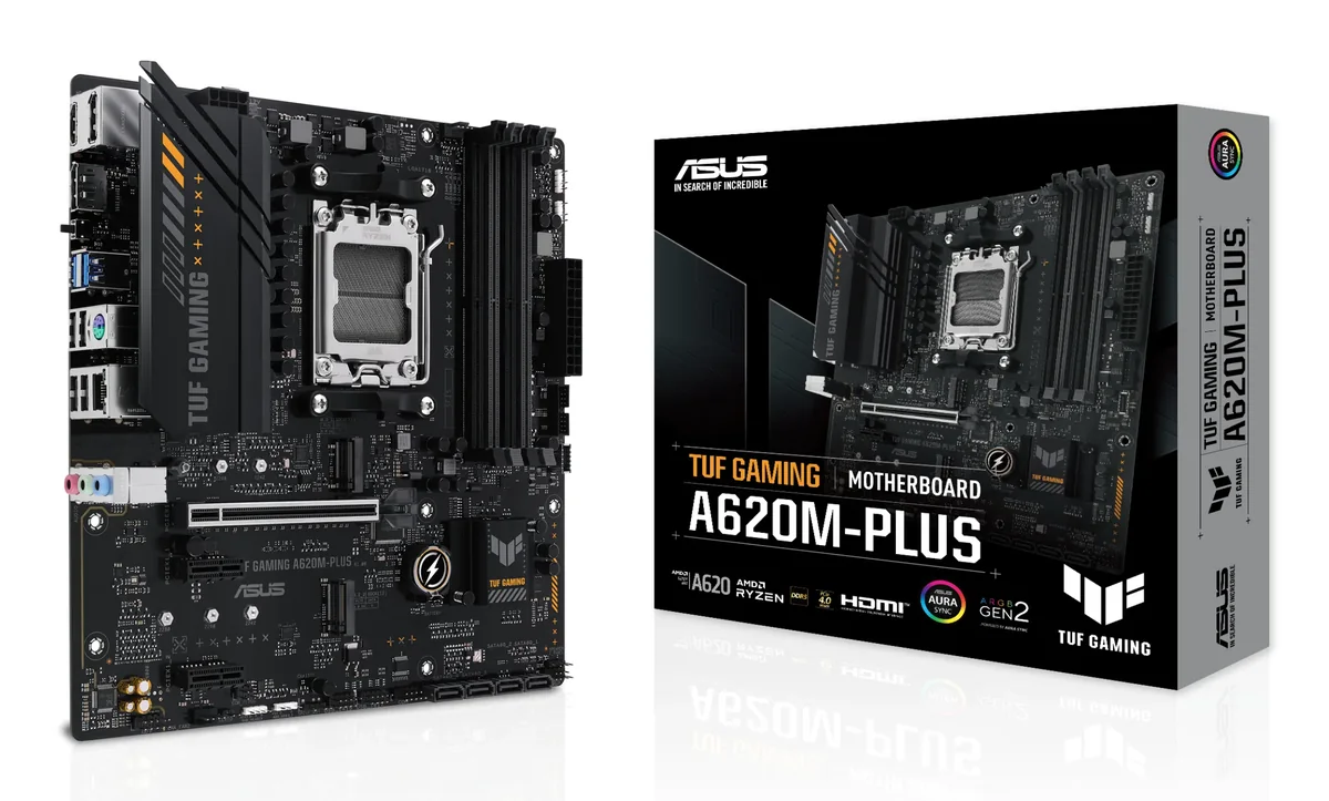ASUS TUF GAMING A620M-PLUS Emolevy - AMD A620 - AMD AM5 - DDR5 RAM - Micro-ATX
