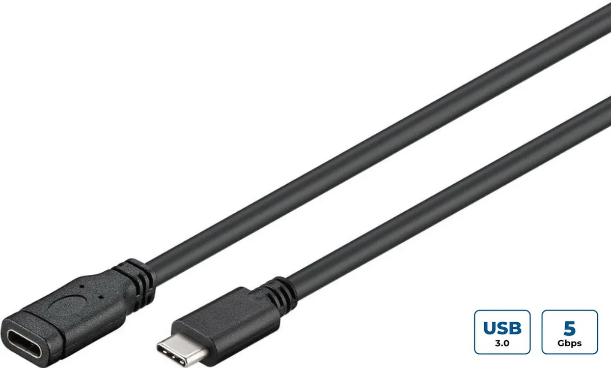 Microconnect Usb Cable 1m Usb-c Usb-c Musta