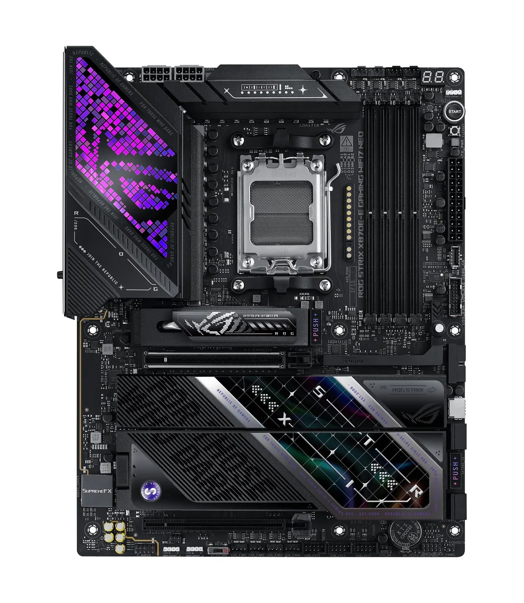 ASUS ROG STRIX X870E-E GAMING WIFI7 NEO Emolevy - AMD X870E - AMD AM5 - DDR5 RAM - ATX