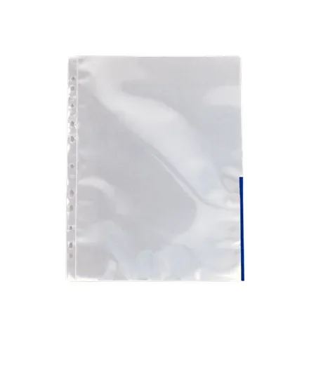 Pocket coloured edge 105my A4 blue (100)