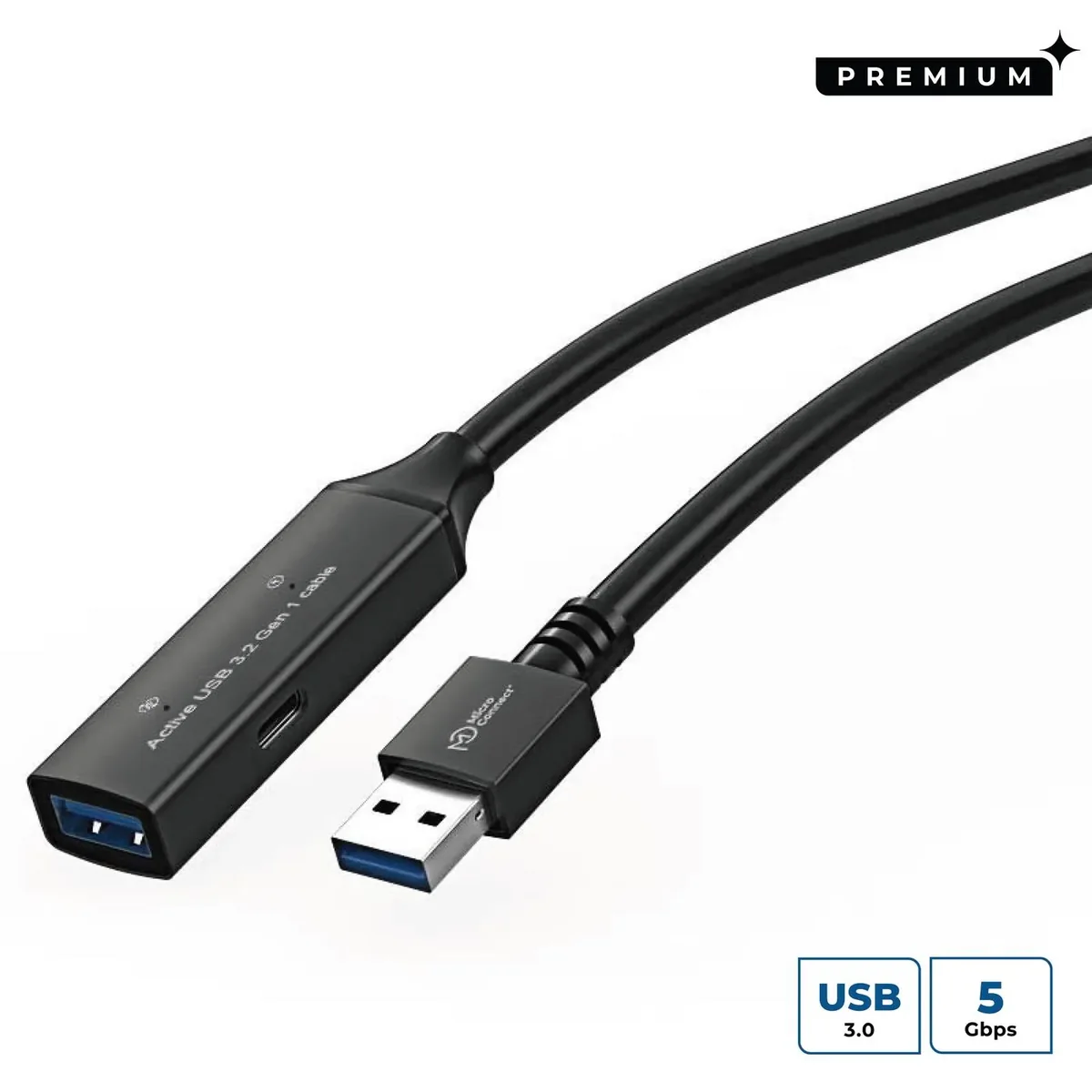 Microconnect Active Usb 3.0 Extension Cable 15m 15m Usb-a Usb-a Musta