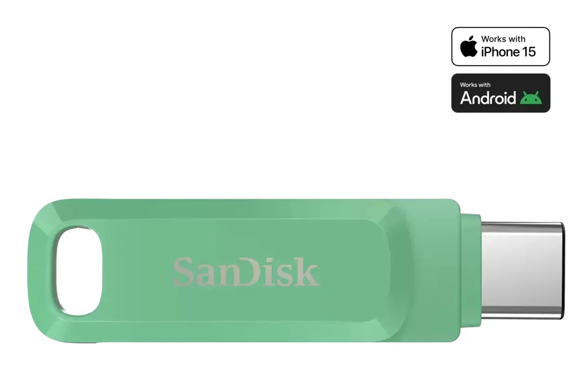 SanDisk Ultra Dual Drive Go USB 3.2 Gen 1 1 Tt -muistitikku, absinthe green
