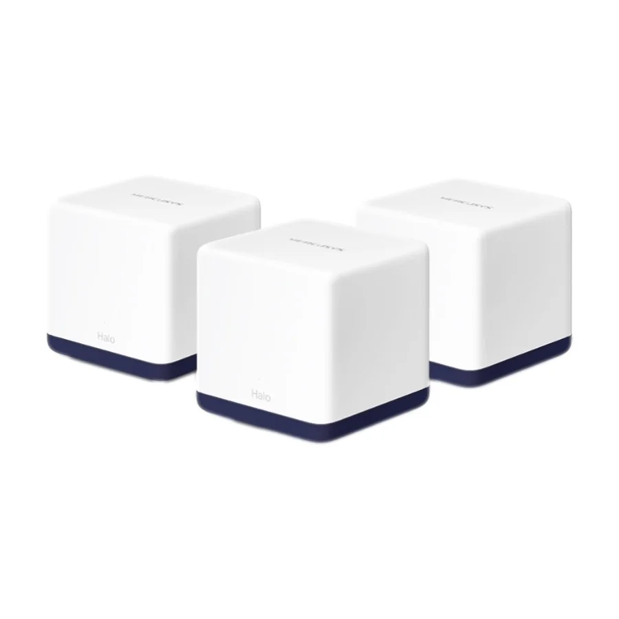 Mercusys Halo H50G -mesh WiFi -järjestelmä, Wi-Fi 5, AC1900, Dual-band, 3 kpl, valkoinen