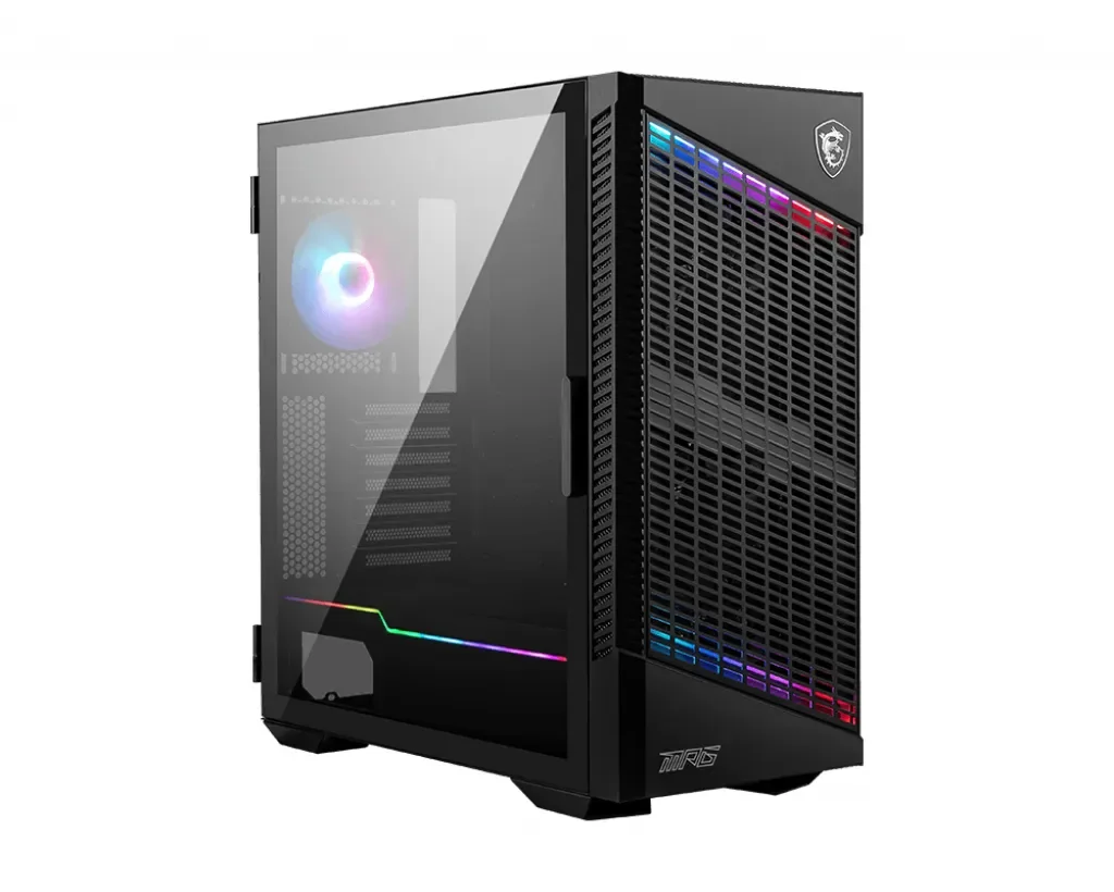 MSI MPG VELOX 100P AIRFLOW -miditornikotelo RGB-valaistuksella, musta