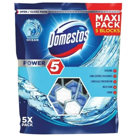 Domestos WC-palikka Power 5 Ocean - 5 kpl