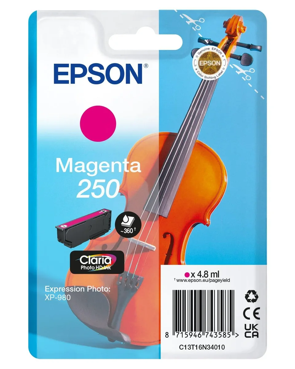 Epson 250 -mustekasetti, 4.8 ml, magenta