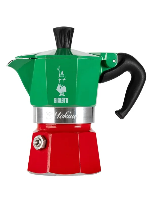 Bialetti 0005650, Pressopannupakkaus, 0,5 L, Musta, Vihreä, Punainen, Alumiini, Polypropeeni (PP), 125 mm