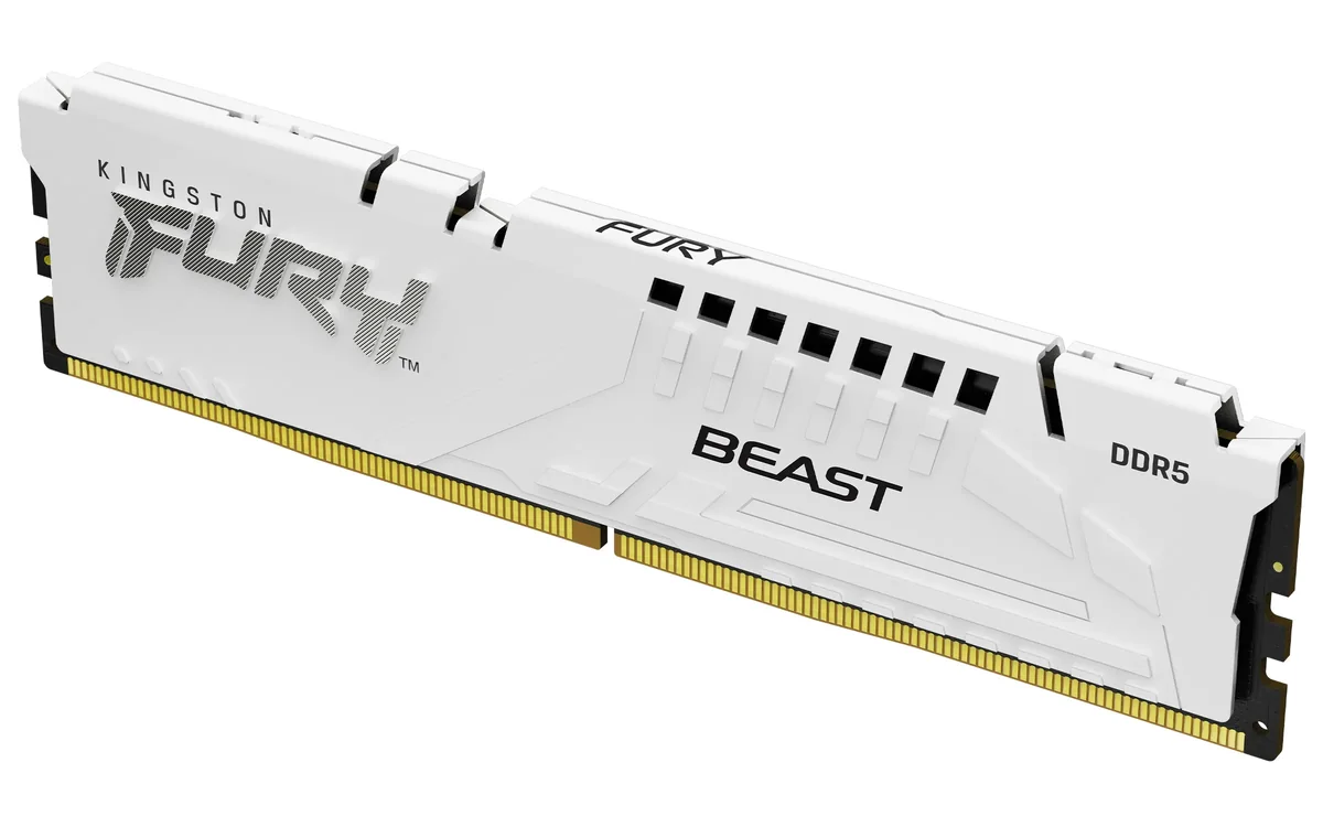 Kingston FURY Beast DDR5-5600 - 32GB - CL40 - Single Channel (1 pcs) - Intel XMP - Valkoinen