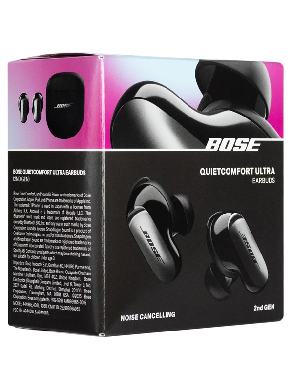 Bose QuietComfort Ultra (Gen 2) -langattomat nappikuulokkeet, musta