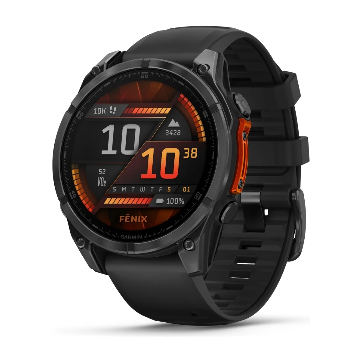 Garmin Fenix 8 47mm AMOLED -urheilukello, Slate Gray / musta