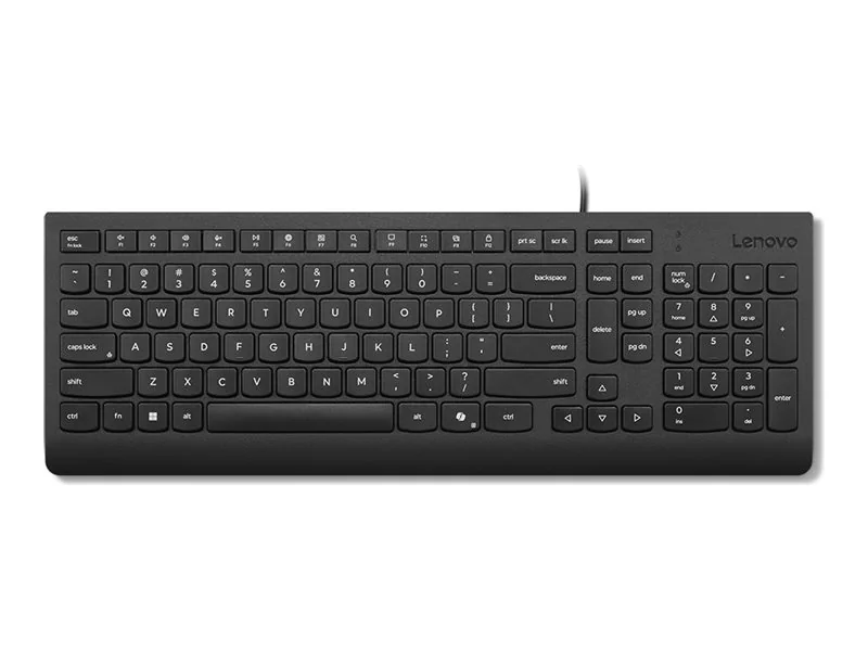 Lenovo Essential - keyboard - QWERTY - Danish - black Input Device - Näppäimistö - Tanskalainen - Musta