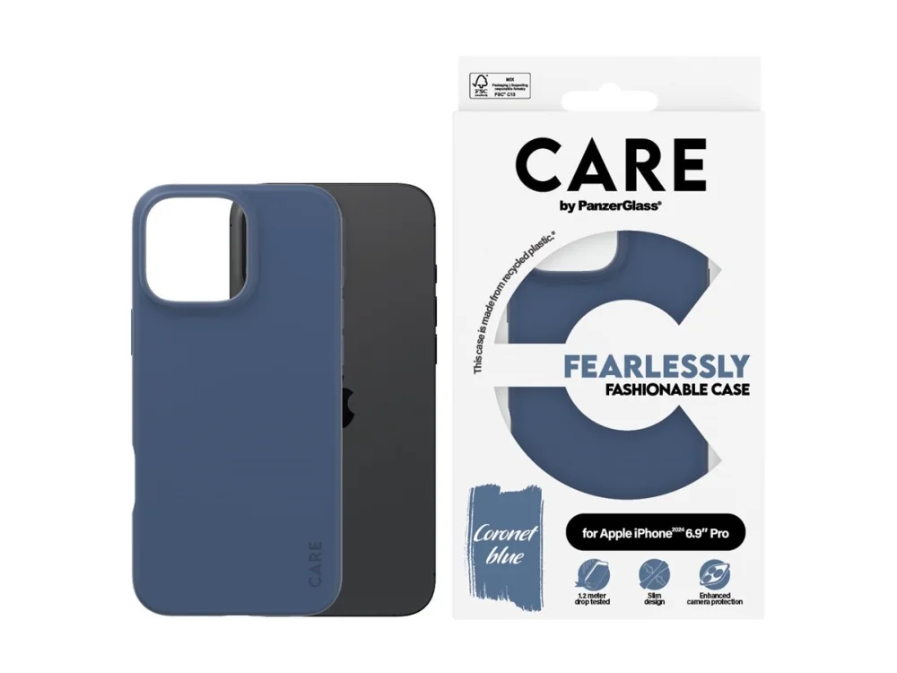 PanzerGlass CARE™ by ® Case Blue iPhone 16 Pro Max, Suojus, Apple, Apple - iPhone 16 Pro Max, Sininen