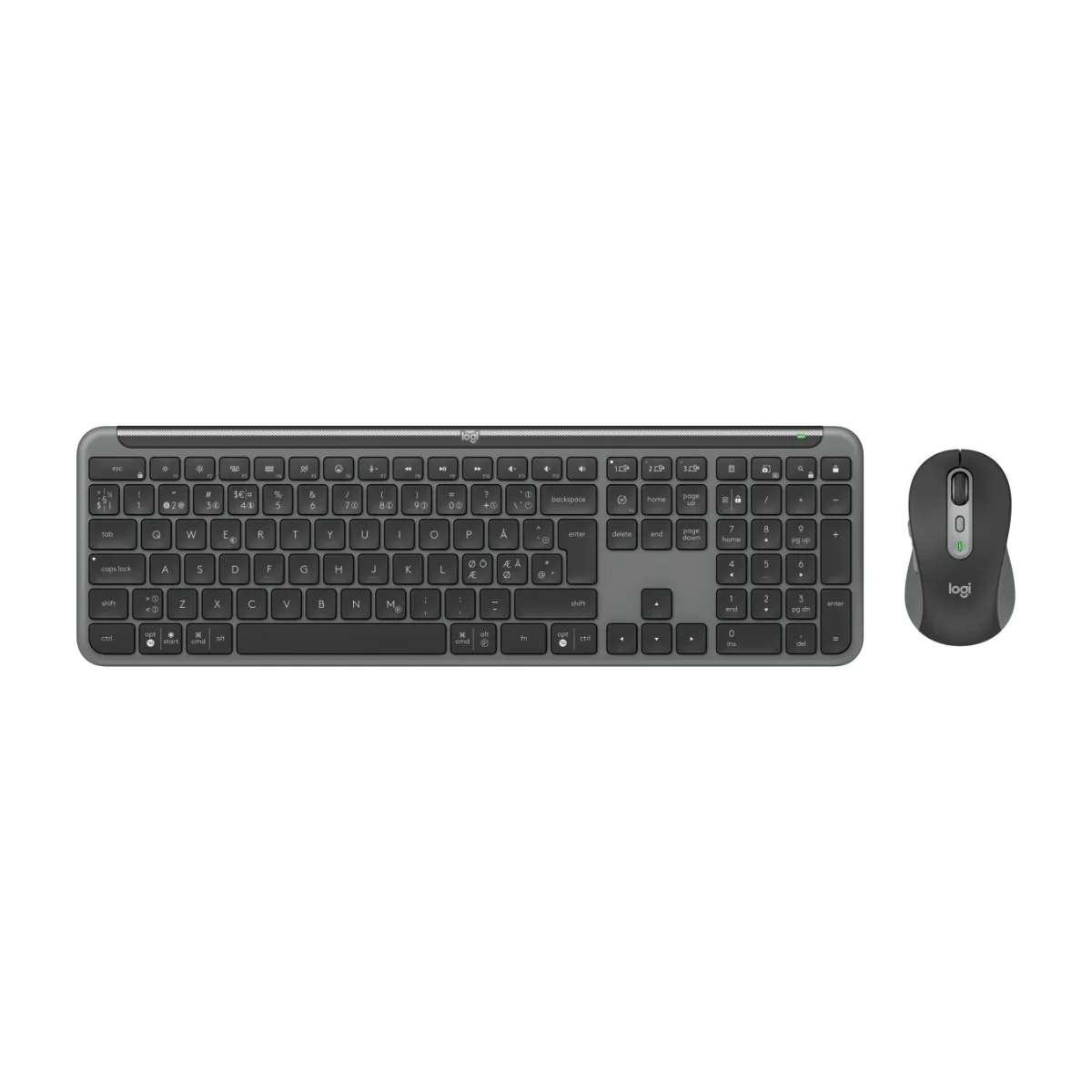 Logitech Signature Slim Combo MK950 - Graphite - Näppäimistö ja Hiirisetti - Pohjoismainen - Harmaa