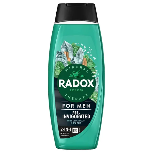 Radox Therapy Feel Invigorated 2-in-1 Suihkugeeli Miehille – 450 ml