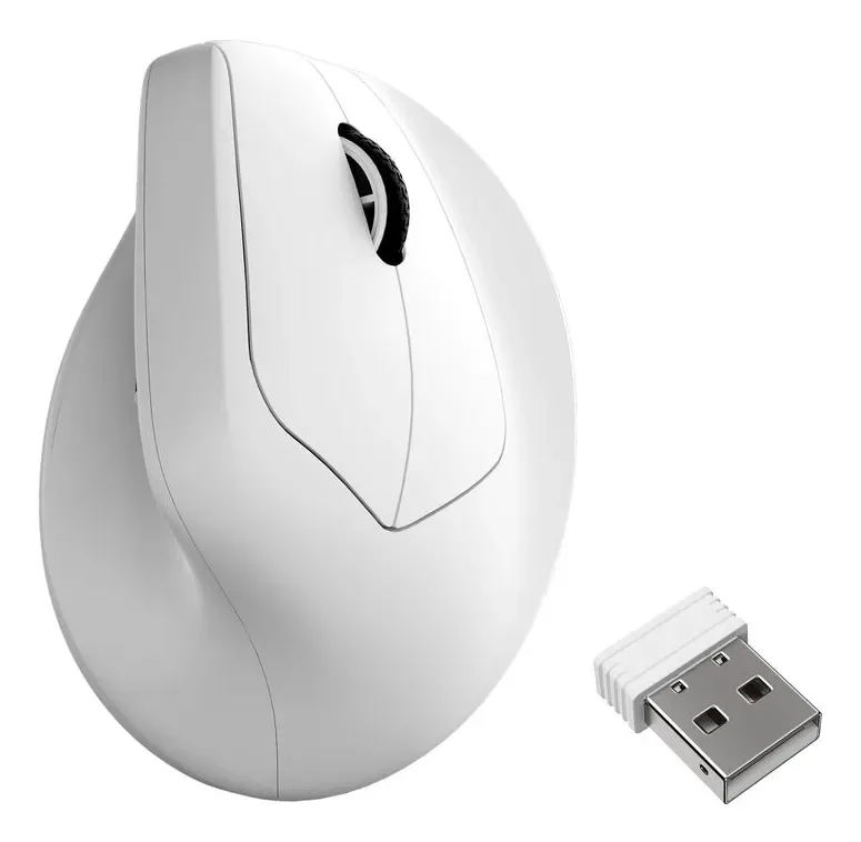 Keychron M5 Wireless Ergonomic (8K) - Ergonominen hiiri - Optinen - 6 painiketta - Valkoinen