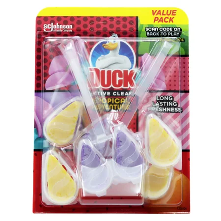 Duck Active Clean Tropical Adventure WC-Raikastinblokki – 2 kpl