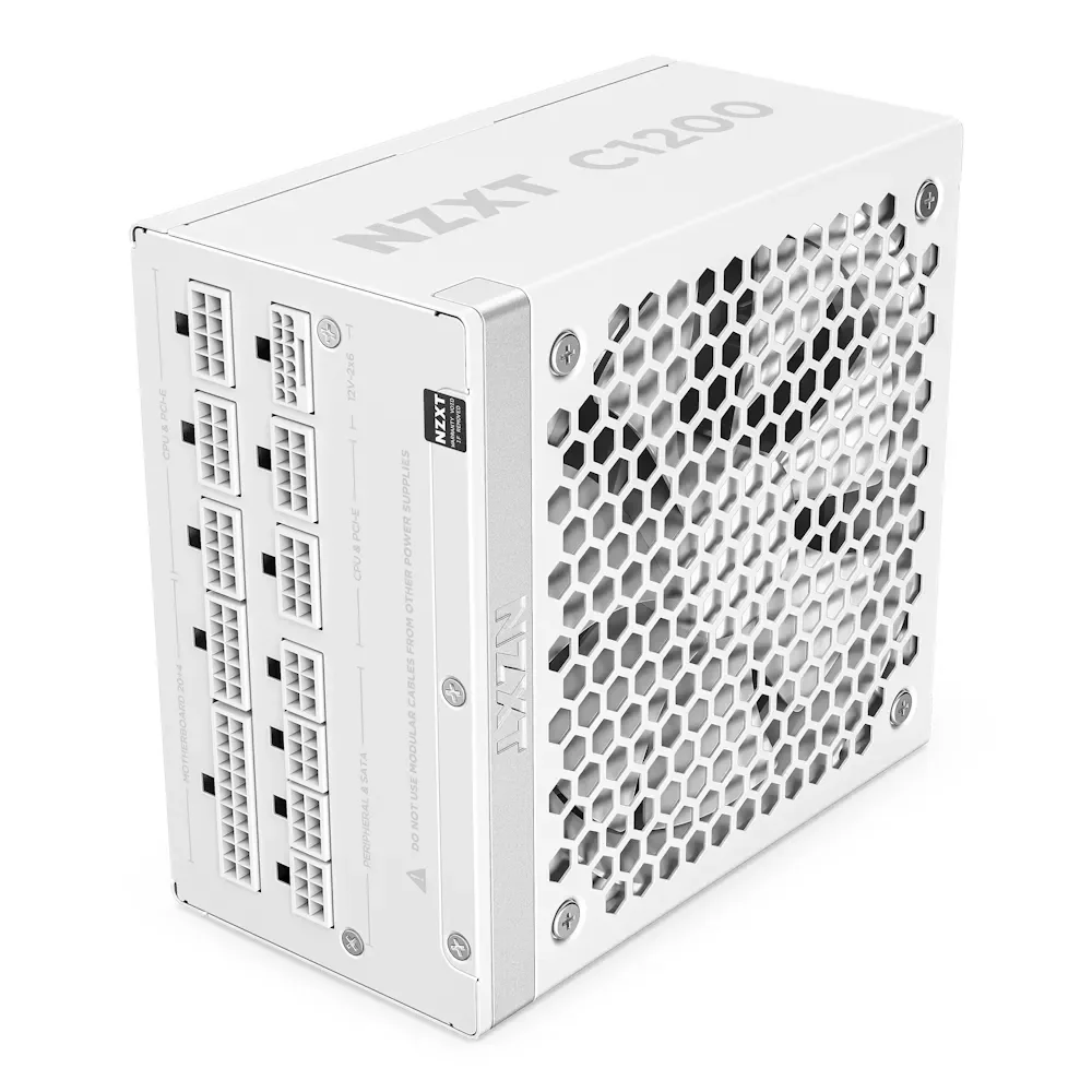 NZXT C-Series C1200 (2024) White Virtalähde - 1200 Watt - 135 mm - ATX 3.1 - 80 Plus Kulta sertifioitu