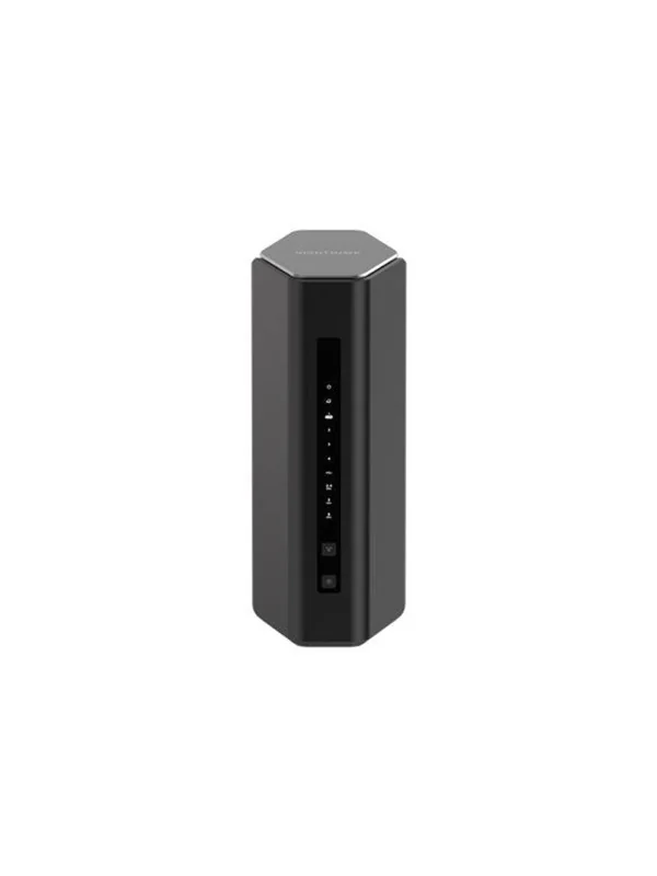 Netgear Nighthawk RS600 -reititin, Wi-Fi 7, BE18000, Tri-band, 10G WAN -portilla, musta