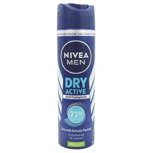 Nivea Men Dry Active 72H Antiperspirantti Deodoranttisuihke - 150 ml