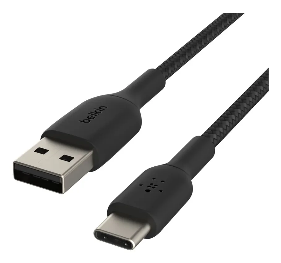 Belkin Braided Cable 2m Usb-a Usb-c Musta