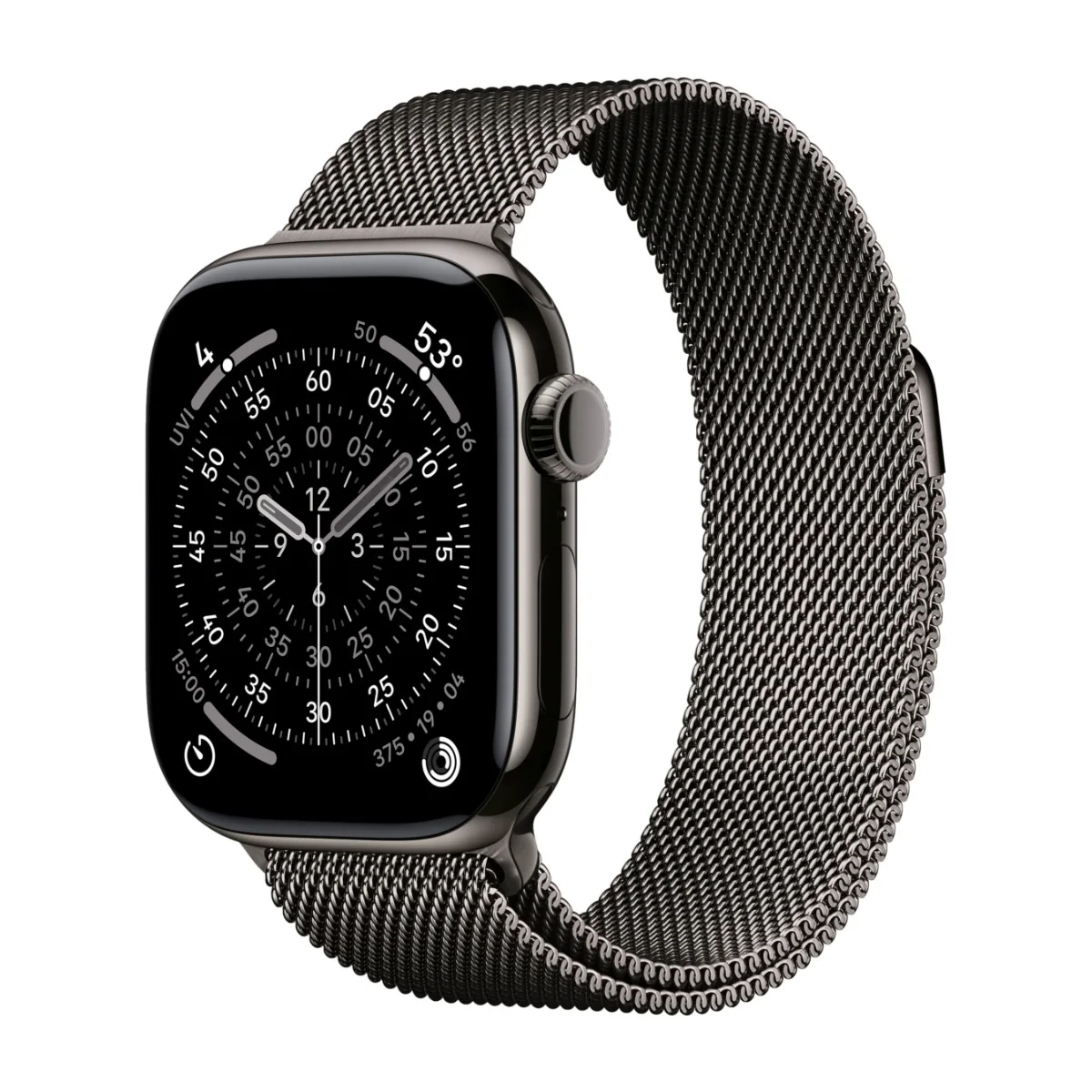Apple Watch Series 11 GPS + Cellular 42mm Slate Titanium Case with Slate Milanese Loop