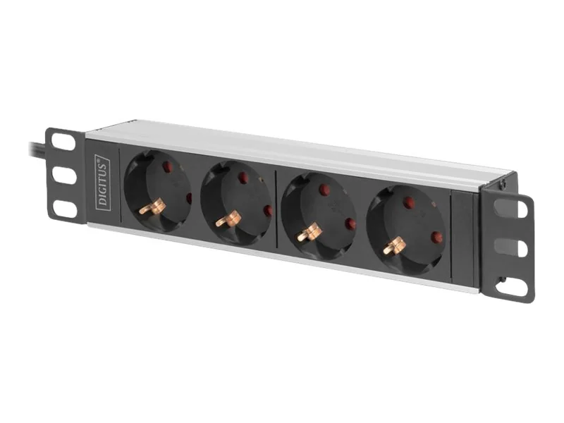 DIGITUS 4-Port - 1U - Aluminum PDU