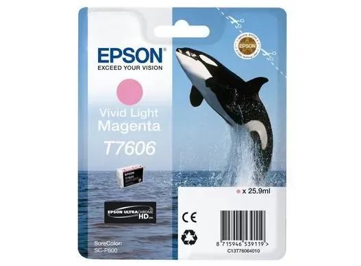 Epson T7606/T76064010-mustekasetti, 25.9 ml, kirkkaan vaaleanmagenta