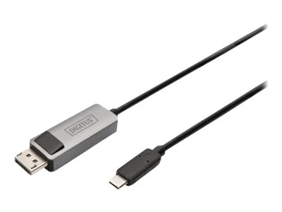 Digitus DB-300334-020-S, 2 m, USB Type-C, DisplayPort, Uros, Uros, Suora