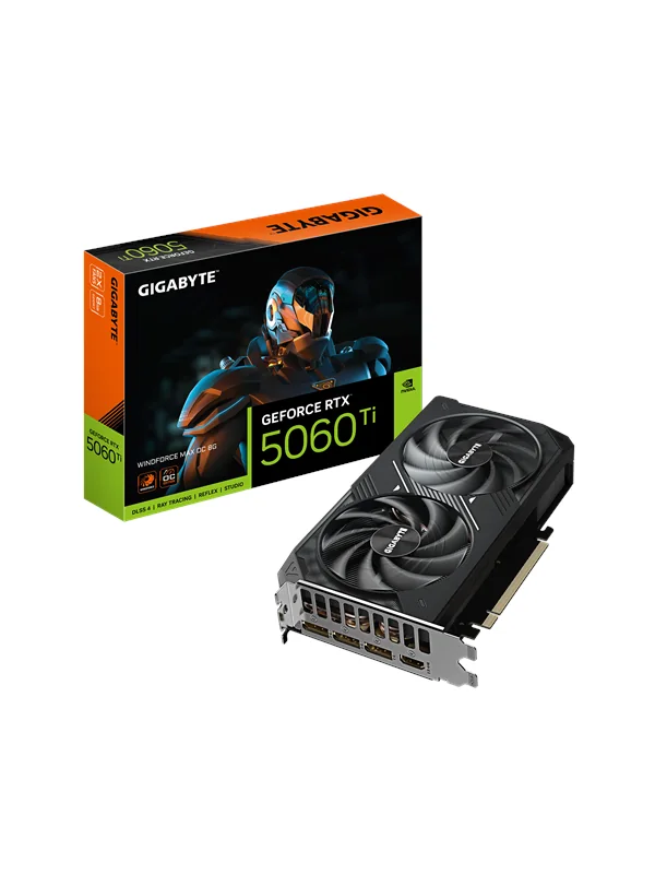 Gigabyte GeForce RTX 5060 Ti WINDFORCE MAX 8 Gt OC -näytönohjain