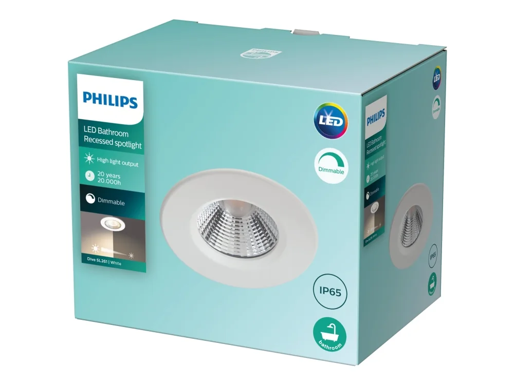 Philips Toiminnollinen Dive upotettava kohdevalaisin, LED, 2700 K, 220-240 V, Valkoinen