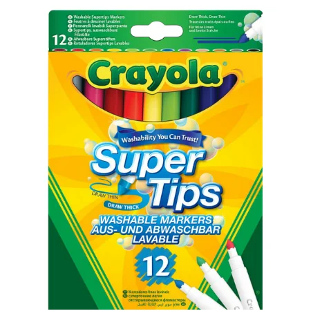 Crayola Super Tips - värikärjet - 12 kpl