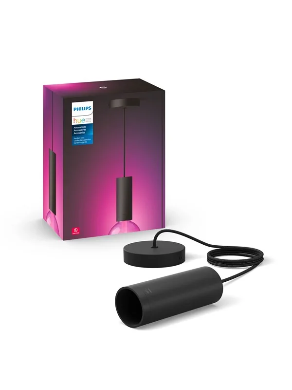 Philips Hue-riippuvalo, E27-pidin, 1 lamppu, musta