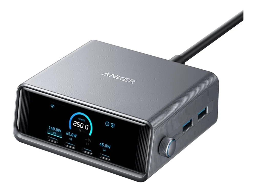 Anker Prime Charger (250W 6 Ports GaNPrime) - Silver