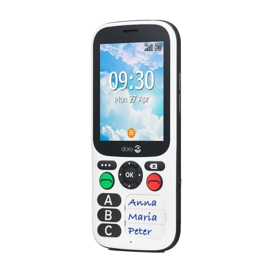 Doro 780X (4G), musta/valkoinen