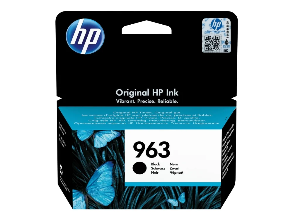 HP 963 -mustekasetti, 24.09 ml, musta