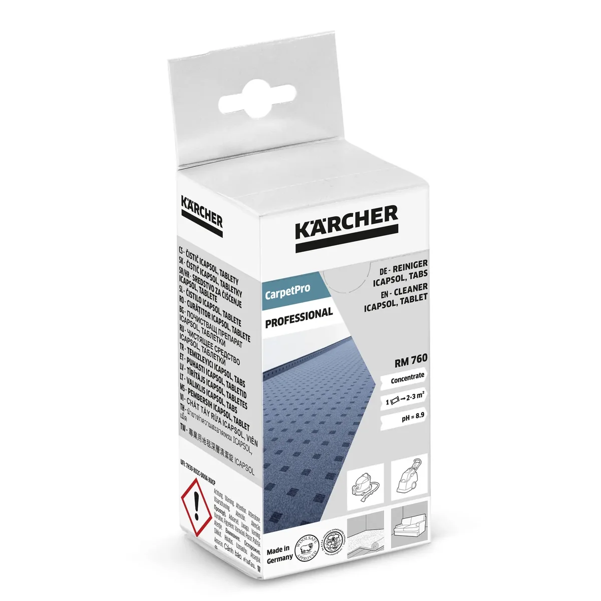 Kärcher RM760 tekstiilinpuhdistustabletit tekstiilipesuriin, 16 kpl