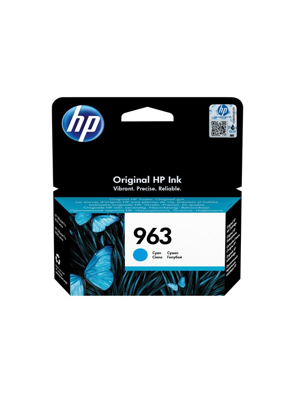 HP 963-mustekasetti, 10.74 ml, syaani