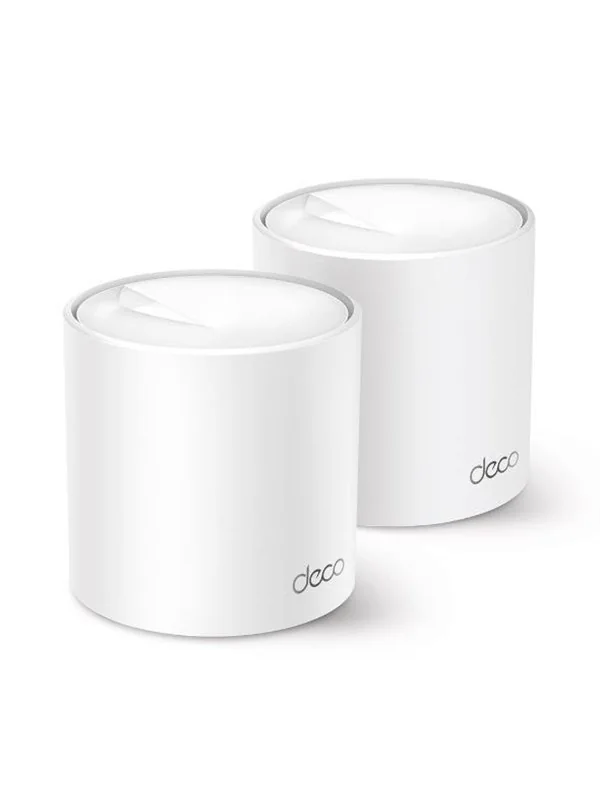 TP-Link Deco X50 - Wi-Fi-järjestelmä (2 reititintä) - 4 500 neliöjalkaa - verkko - GigE - Wi-Fi  (802.11ax) - Monikaistainen - Hvid