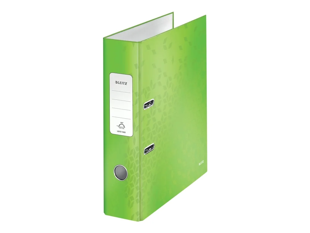 Leitz WOW kartonkimappi 180° A4/80mm, A4, Pyöreä rengas, Kartonki, Vihreä, 600 arkkia, 80 g/m²