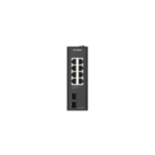 D-Link DIS-100G-10 - teollisuuskäyttöön tarkoitettu hallitsematon Layer 2 -Ethernet-kytkin, musta