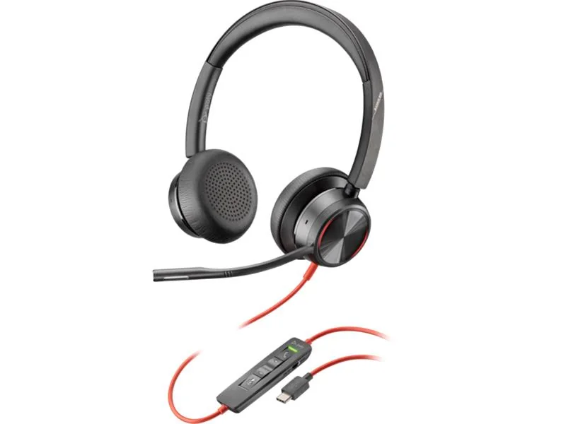 Poly Blackwire 8225 -kuulokemikrofoni, musta