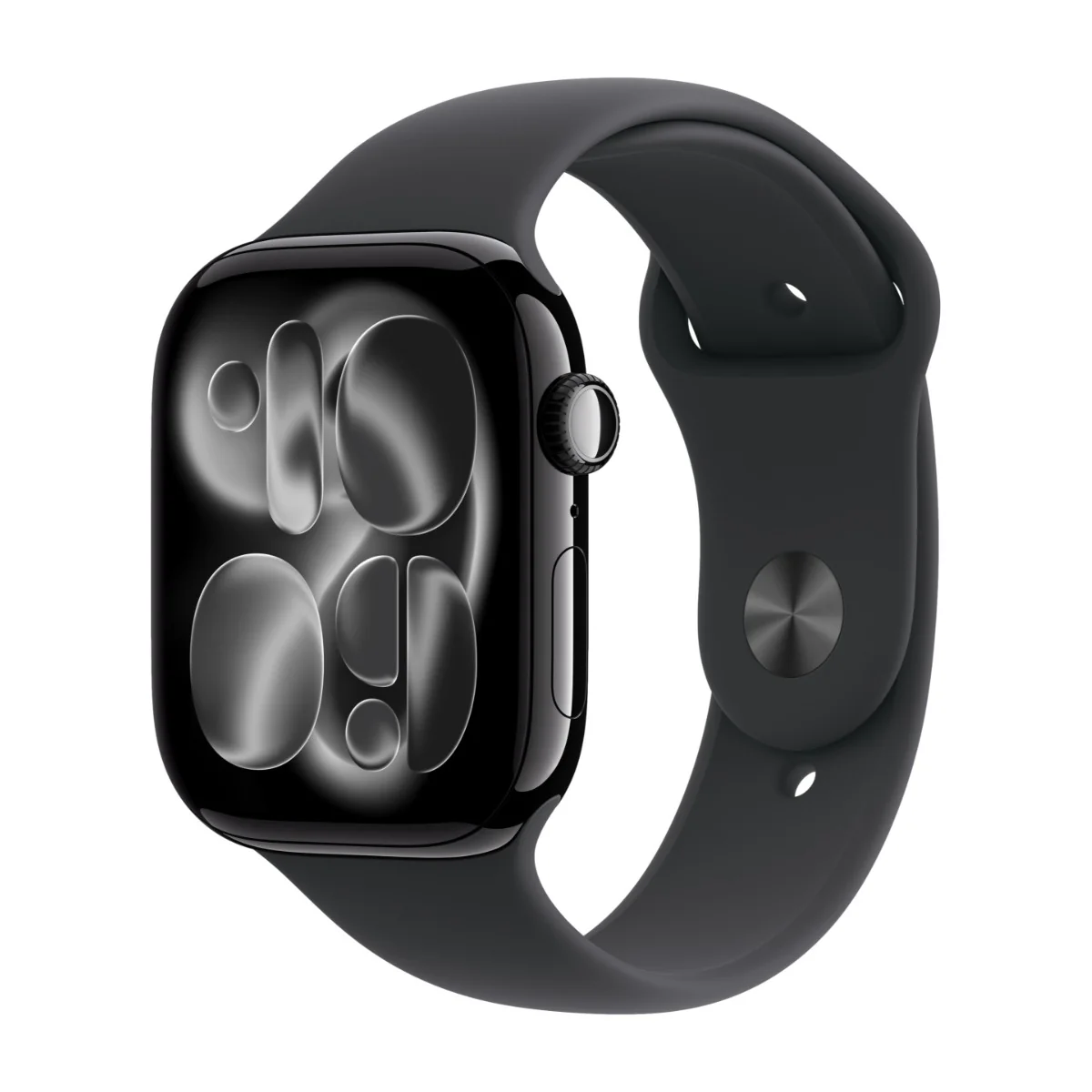 Apple Watch Series 11 GPS + Cellular 46mm Jet Black Aluminium Case with Black Sport Band - M/L