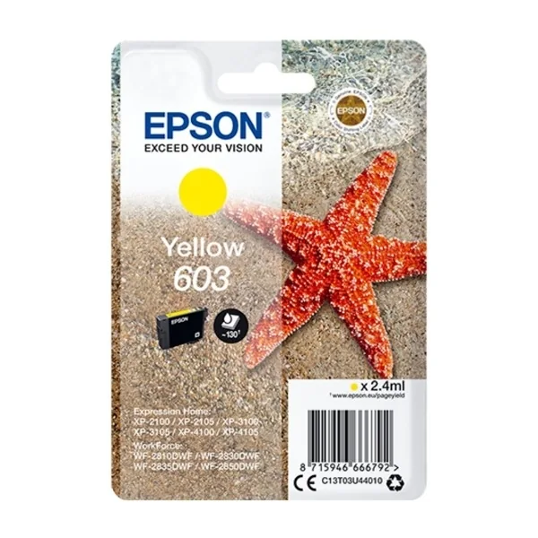 Epson Muste Keltainen 603 2.4ml
