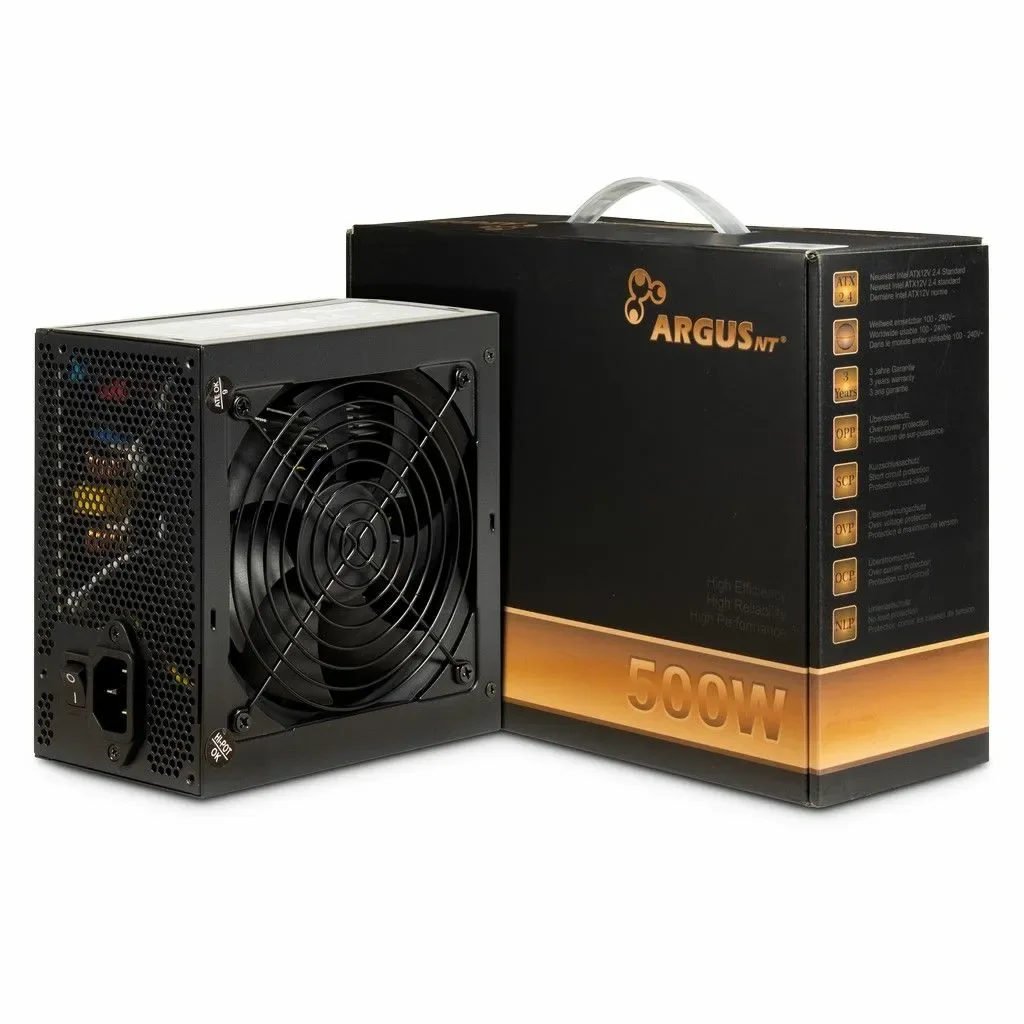INTER-TECH ArgusNT BPS-500 500W -virtalähde, 80 Plus Bronze