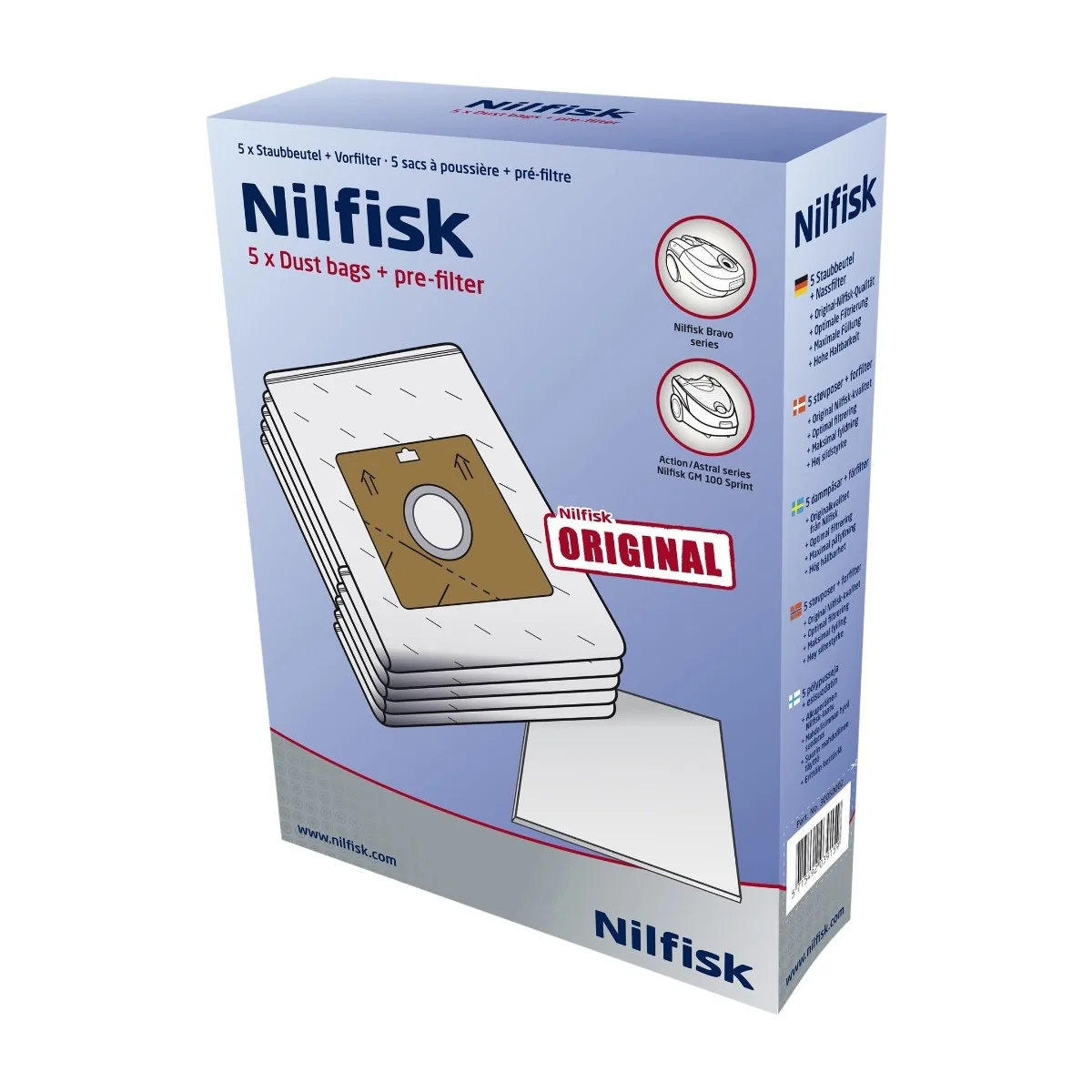 Nilfisk Suodatinpussit (5 kpl) harrastuksiin