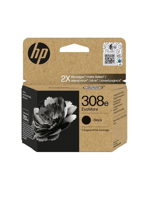 HP 308e EvoMore -mustekasetti, musta
